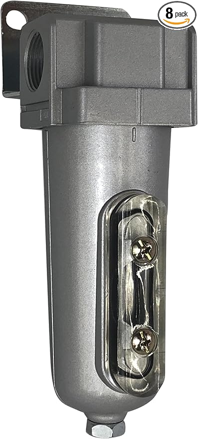 3/4" NPT, THB Industrial Desiccant Air Dryer For Compressed Air, 5oz Metal Bowl, Includes Desiccant Beads, (225 PSI Max), QTY 08