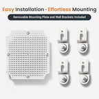 QILIPSU Waterproof Junction Box IP67 Outdoor Plastic Electrical Project Enclosure Weatherproof with Mounting Plate, Wall Brackets, Hinged Grey Cover 5.9"x5.9"x3.5"