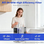 C5 Countertop Reverse Osmosis Water Filter, Hot and Cold RO System-3s Instant Hot, 6 Temp Settings 7-Stage RO Filtration Dispenser, NSF/ANSI372/42/58, Portable Pitcher, 3:1 Pure to Drain