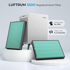 C3500 and C3500 WIFI Pet Odor Remover Air Purifier Replacement Filter Set, 1 Pet Odor Remover True HEPA Filter and 1 Activated Carbon Filter (1 Pack - 2 Filters)
