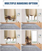 Tie Up Curtains for Windows, Cowboy Western Adjustable Balloon Nature Linen Textured Kitchen Curtain, Cowboy Hats Boots Desert Cacti Vintage Thermal Insulated Curtains for Window, 42" x 54"