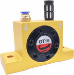 GT16 Industrial Turbine Vibrators, G 1/4" Pneumatic Compressed Air Power Turbine Vibrator Wheel Type Silent Golden Industrial Turbine Vibrator with Muffler
