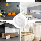 Zonon 18 Pcs Stainless Steel Soffit Vents 4 Inch Round Dryer Vent Cover with Mesh Screen for Home Outdoor Bathroom Wall Ceiling Outside Exterior Exhaust (White)
