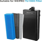 Replacement Cartridge for Aquarium UV Filter TU-1300 with Aquarium Filter Foam, Active Carbon and Ceramic Ring(TU1300-S)
