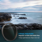 SmallRig 67mm Magnetic Variable ND Filter ND2-ND32 (1-5 Stops) + 67mm Threaded Filter Ring, No X Cross HD Optical Glass Waterproof Scratch Resistant Magnetic Adjustable Neutral Density Filter - 4581