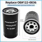 Tune Up Kit for Onan RV QG 5500 7000 Generator Marquis Gold Platinum EF/HGJAA/HGJAB/HGJA, with Parts 149-2341 Fuel Filter,140-3116 Air Filter,122-0836 Oil Filter&Wrench,167-1638 Spark Plug&Gap Tool