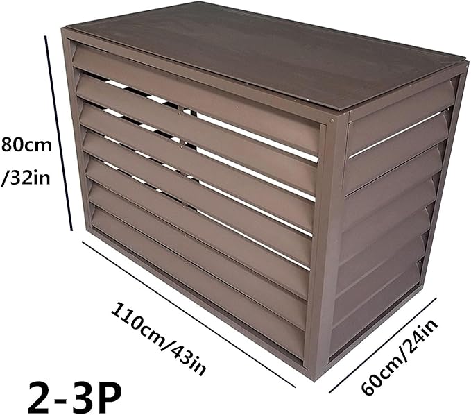 Freestanding Louvered Space Divider, outdoor garbage can enclosures, balcony air conditioning privacy cover, durable, noise reduction, suitable for gardens, balconies, walls, courtyards ( Color : FOUR