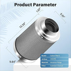 iPower 6" Air Carbon Filter for Inline Duct Fan, Intake and Exhaust Fans, with Premium Australia Virgin Charcoal, Silver