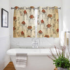 2 Panel Kitchen Cafe Curtains, Desert Sand Camel Sunlight Filtering Nature Air Through, Home Decor Window Covering Tier Curtains for Living Room 104W x 52L inch Summer Tropical Animals Vintage Beige