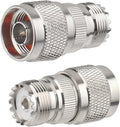 4 Pack N Male to UHF Female SO-239 Connector Adapter N Connector to PL-259 SO239 RF Coaxial Cable Adapter