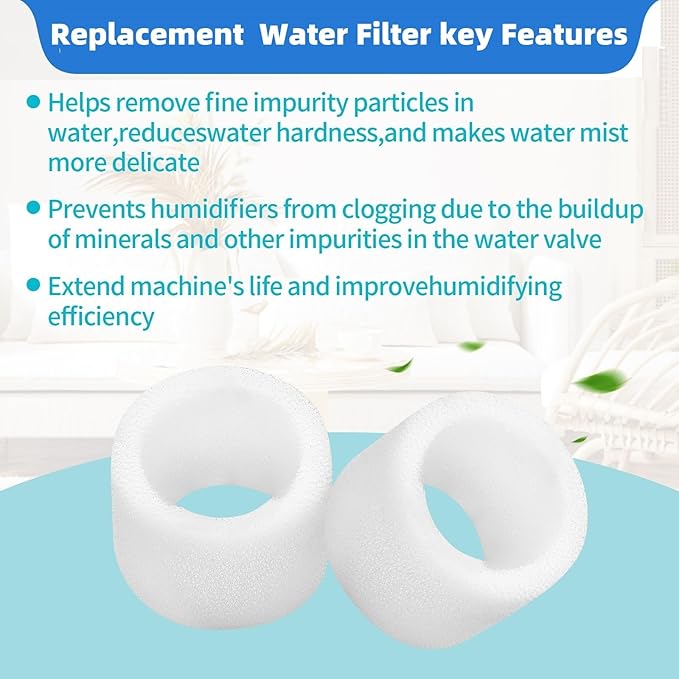 4-Pack Replacement Humidifier Filters Compatible with LEVOIT Superior 6000S Smart Evaporative Humidifier + 2-Pack Top Fill Humidifier Replacement Filters Compatible with LEVOIT Humidifiers