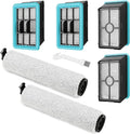 FFsign 3831 Roller Brush & Filter Replacement Compatible with Bissell Crosswave Hard Floor Expert 3831, HF2 3845N Vacuum, Floor Scrubber Wet Dry Vacuum Accessory Kit 2 Brush Rolls, 4 Filter Parts
