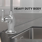 Metpure Non-airgap NSF Certified RO Faucet Reverse Osmosis Drinking Water Filtration System Water Dispenser Spout (Brushed Nickel). Vase Style with Faucet Wrench.