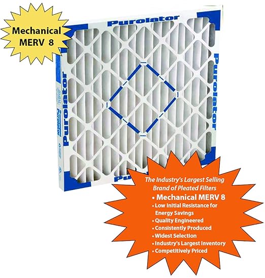 Assigned by Sterling Seal & Supply, (STCC) HI-16x24x2x12CS.DSC 16x24x2, Furnace Air Filter, Purolator Hi-E 40 Extended Surface, Mechanical MERV 8, 15-3/8"L x 23-3/8"H x 1-3/4"D - DSC (Pack of 12)