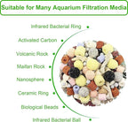 10 Pcs 5.9" x 7.8" Aquarium Filter Media Bags Large, Fish Tank Media Mesh Filter Bags with Zipper, Mesh Reusable Bags for Activated Carbon, Ceramic Rings, etc