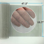 Stainless Steel Mesh Screen #20Mesh -Size:15.7"x47.2"(40x120cm) SS304 Wire Mesh Screen for Vent,Cage,Garden, Window Screen, Filter Mesh