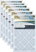 Cabana Filters 6-Pack 14x24x1 MERV 8 AC Furnace Air Filter for Home and Office - Indoor HVAC System Filtration Replacement, Captures Unwanted Particles