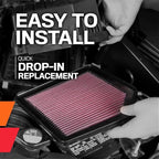 K&N Engine Air Filter: High Performance Washable Replacement Filter: Compatible 2006-2017 CHEVROLET/HOLDEN/HSV/PONTIAC (SS, Calais, Commodore Strom, GTS, GTS R, Clubsport, Grange, Maloo, G8), 33-2919