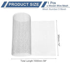 uxcell 5 Mesh 39" x 12" Woven Wire Mesh, 304 Stainless Steel Air Vent Filter Screen, Window Screen Mesh for DIY Projects Vents Cover Filtration Animals Fence