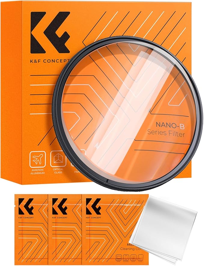 K&F CONCEPT 58mm Bilateral Blur Ghost Motion Filter Super Speed Effects for Camera Lens Clear Optical Glass with Cleaning Cloth
