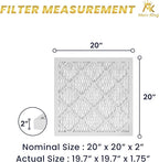 MervKing 20x20x2 Air Filter Actual Size: 19.7" x 19.7" x 1.75" MERV 8 MPR 600-700 | MADE IN USA | 12-Pack | Pleated HVAC AC Furnace Replacement