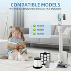 HEPA Per-motor Foam Filter Replacement: for Shark BU3523 BU3521 BU3120 Clean Lightweight Cordless Cleaner, Clean Empty Cordless Stick Vacuum, Auto Empty System