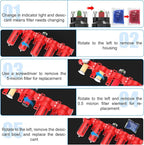 1/4" NPT Industrial Grade 5 Stage Aluminum Air Drying System,Double Coalescing Filter,Particulate Filter,Double Desiccant Dryer and Air Regulator,Manual Drain For Plasma Cutter and Paint Spray