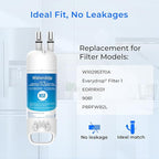 Waterdrop EDR1RXD1 Replacement for Everydrop® Filter 1, W10295370A, EDR1RXD1B, P8RFWB2L, P4RFWB, Kenmore® 46-9081, 46-9930, WD-F38 Refrigerator Water Filter, 3 Pack