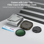 67mm Black Diffusion 1/4 & Reflectivity CPL 2 in-1 Filter with Lens Cap, Dreamy Softens Highlights with Effective Polarization, Mist Cinematic Polarizer Effect Filter with ND2 Reduction