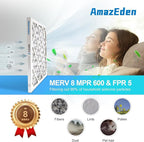 14x14x1 Air Filter 6 Pack (MERV 8) HVAC AC Furnace Air Filters 14x14 Pleated Dust Defense Replacement for Home MPR 600 FPR 5 (Actual Size: 13.75x13.75x0.75 Inches)
