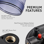 Airthereal Whole House Water Filter Housing, 20" x 4.5" Sediment Carbon Cartridge Universal Housing, Pre-Filtration System for Well and City Water, 3/4" NPT Port Clear Housing Include 1-Pack PP Filter