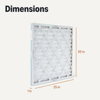 Amazon Basics MERV 5 AC Furnace Air Filter, Cardboard, 20x25x1 Inches, Pack of 6 (Actual Size: 19.75" x 24.75" x 0.75")