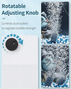 Pawfly Aquarium Air Pump with Nano Bio Sponge Filter Kit Air Control Valve Airline Tubing and Check Valve Accessories