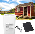 99.97% Filtration Efficiency Powerful Motor Solar Powered Portable Air Purifier for Bedroom, 880 sq ft Coverage, Solar Panel 10W, Dog House, Chicken Coop, Auto