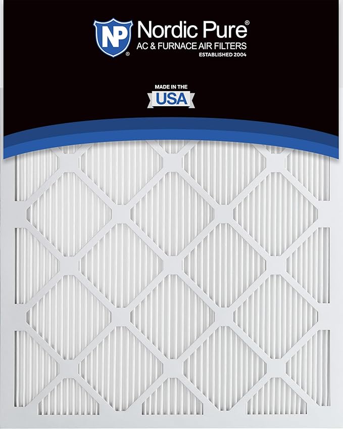 Nordic Pure 12x24x1 (Actual Size: 11 3/8 x 23 3/8 x 3/4) Tru Mini Pleat MERV 12 AC Furnace Air Filters – 2.5X More Media for Longer-Lasting, High-Efficiency Filtration - 12 Pack