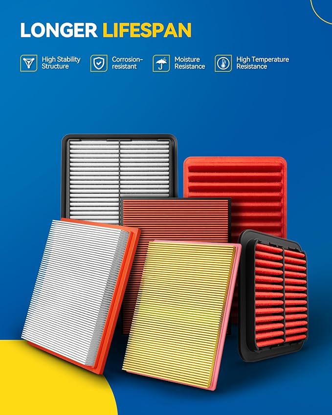 PHILTOP Engine Air Filter CA11113 Replacement for ILX 2013 2014 2015 2.0L, Civic 2012 2013 2014 2015 1.8L, Rigid Panel