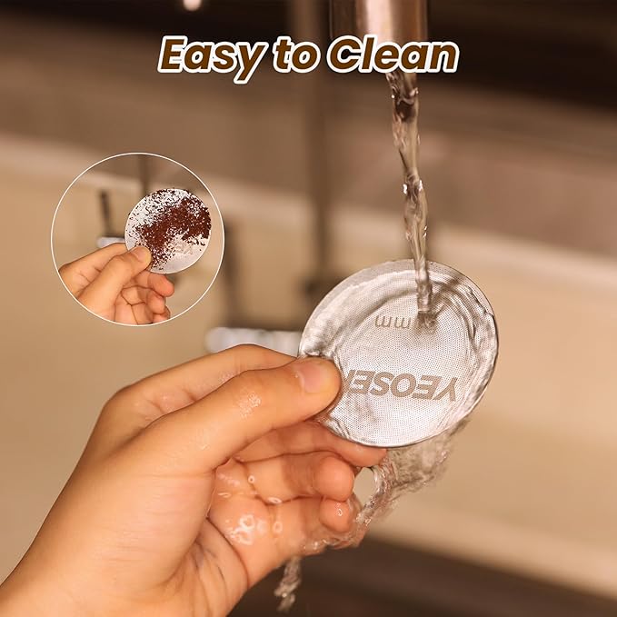 2Pack Stainless Steel Espresso Puck Screen with Stand, 49mm Reusable Coffee Filter, 0.8mm Thickness Metal Mesh for Portafilter Basket (49MM）