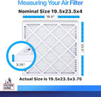 Filter King 19.5x23.5x4 Air Filter | 5-PACK | MERV 8 HVAC Pleated A/C Furnace Filters | MADE IN USA | Actual Size: 19.5 x 23.5 x 3.75"