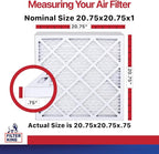 Filter King Air Filters 20.75x20.75x1 | 6-PACK | MERV 11 HVAC Pleated AC Furnace Filters | Actual Size 20.75 x 20.75 x .75"