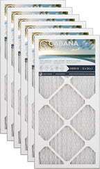 Cabana Filters 6-Pack 12x24x1 MERV 8 AC Furnace Air Filter for Home and Office - Indoor HVAC System Filtration Replacement, Captures Unwanted Particles