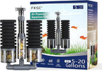 Dual Sponge Aquarium Filter, Air-Powered, 10–20 Gal – Ultra-Quiet Bio-Sponge Filtration | Freshwater & Saltwater | Easy Setup