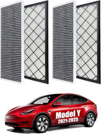 Model Y External Hepa Air Filter with Activated Carbon, External Air Recirculation,Replacement Air Filter Comptatible with Tesla Mode y and model y juniper accesories (Model y-out-airfilter-OE)