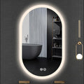 Irregular Bathroom Mirror with 3 Colour LED Light, Wall Mounted Makeup Mirror with Touch Switch and Demister Pad, Energy-Saving LED Smart Mirrors, Dimmable(A,23.6 * 39.4in/60 * 100cm)