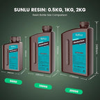 SUNLU 3D Printer Resin 1kg, Fast Curing Standard 3D Resin for LCD DLP SLA 3D Printers, 395 to 405nm UV Curing 3D Printing Liquid Photopolymer Resin, Low Shrinkage, High Precision, 1000g, Clear Red