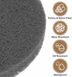 HARFINGTON 24pcs Scrubber Scouring Pads 800 Grits 4 Inch Drill Power Brush Hoop and Loop Surface Conditioning Disc Drill Scuffing Disc Scrub Pads for Home Kitchen Cleaning, Gray