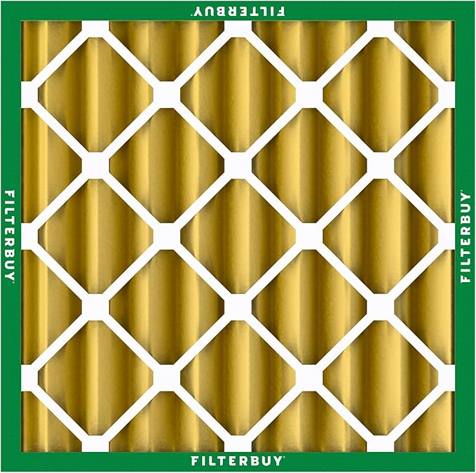 Filterbuy 25x25x4 Air Filter MERV 11 Superior Pet & Allergy Defense (5-Pack), Electrostatic Pleated HVAC AC Furnace Filters Replacement, Made in USA (Actual Size: 24.50 x 24.50 x 3.63)