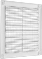 Vent Systems 6'' x 6'' Inch White Soffit Vent Cover - Pack of 100 - Flat Square Air Vent Louver - Grille Cover - Built-in Insect Screen - HVAC Vents for Bathroom, Home Office, Kitchen 6x6 Inch