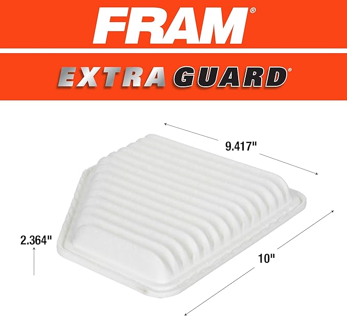 FRAM Extra Guard CA10169 Replacement Engine Air Filter for Select Toyota, Lexus, Pontiac, and Scion Models, Provides Up to 12 Months or 12,000 Miles Filter Protection