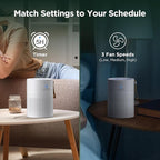 Air Purifiers for Bedroom Home, KOIOS H13 True HEPA Filter Air Purifiers for Desktop Office Car Pets with USB Cable, Small Air Cleaner, Night Light, Timer, Remove Smoke, Dust, Odors, Pollen