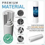 Ronaqua 20" x 4.5" Big Sediment Replacement Water Filter Cartridge, 1 Micron, NSF Certified, for Whole House, Compatible with 155358-43, 2PP20BB1M, AP810-2, FPMB-BB5-20, P5-20BB, SDC-45-2005, 4 Pack